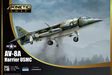 Kinetic Aircraft 1/48 AV8A Harrier USMC Attack Aircraft Kit