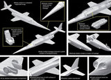 Dragon Models Aircraft 1/144 X3 Stiletto USN Experimental Jet Aircraft Twin Pack Kit