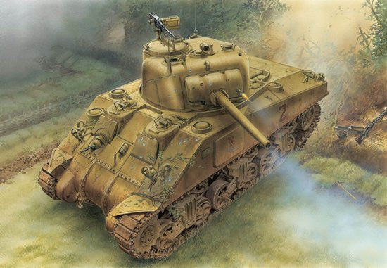 Dragon Military Models 1/35 M4 Sherman Tank w/75mm Gun Normandy Kit