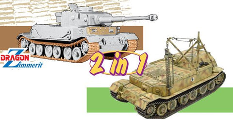 Dragon Military Models 1/35 Panzerkampfwagen VI(P)/Bergepanzer Tiger(P) (2 in 1) Kit