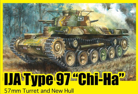 Dragon Military 1/35 IJA Type 97 Chi-Ha Tank w/57mm Gun & New Hull Kit