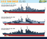 Dragon Model Ships 1/700 USS San Diego CL53 Atlanta Class Cruiser Premium Edition Kit