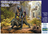 Master Box Ltd 1/24 World of Fantasy: Female Warrior Sitting on Animal Kit