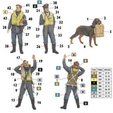 Master Box Ltd 1/32 WWII RAF Pilots (3 w/Dog) Kit