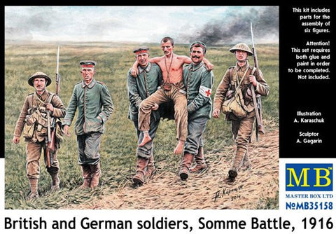 Master Box Ltd 1/35 British & German Soldiers Somme Battle 1916 (6) Kit
