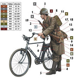 Master Box Ltd 1/35 French Soldier w/Bicycle WWII Era Kit