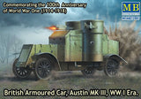 Master Box Ltd 1/72 WWI Austin Mk III British Armored Car Kit