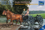 Riich Military 1/35 German Horse Drawn Large Field Kitchen Hf.11(w/two horses, one soldier & one dog figures) Kit