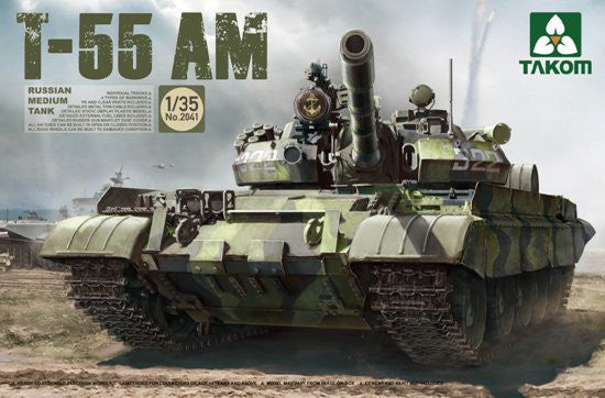 Takom Military 1/35 Russian Medium Tank T-55 AM Kit