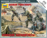 Zvezda Military 1/72 German Paratroopers 1939-42 (4) (Snap Kit)