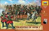 Zvezda Military 1/72 Dragoons of Peter I 1701-21 (19 w/12 Horses) Figure Set