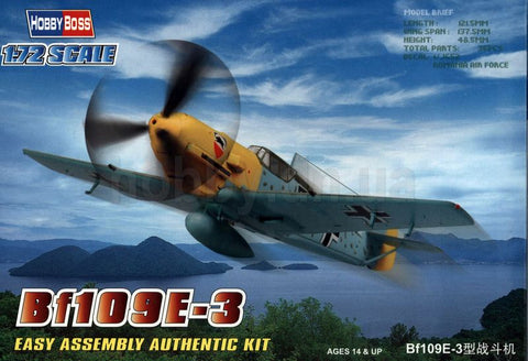 Hobby Boss Aircraft 1/72 Bf-109E-3 Messerchmitt Kit