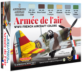 Lifecolor Acrylic French WWII Aircraft Camouflage Acrylic Set (6 22ml Bottles)
