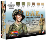 Lifecolor Acrylic DAK German Afrika Korps WWII Uniforms Acrylic Set (6 22ml Bottles)