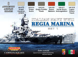 Lifecolor Acrylic Italian Navy WWII Camouflage Acrylic Set (6 22ml Bottles)