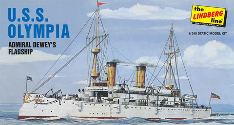 Lindberg Model Ships 1/240 USS Olympia Admiral Dewey's Flagship Kit