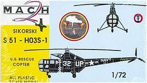 Mach-2 Aircraft 1/72 Sikorsky S51HO3 S1 US Rescue Helicopter Kit
