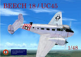 Mach-2 Aircraft 1/48 Beechcraft 18/UC45 Twin-Engine Aircraft Kit