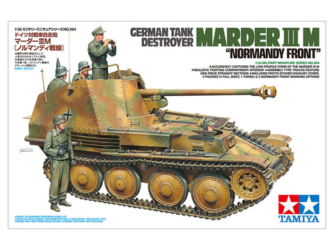Tamiya Military 1/35 German Marder III M Tank Normandy Front Kit