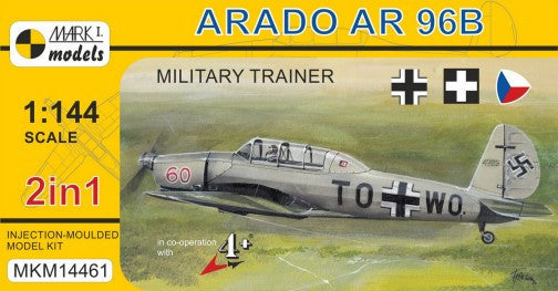 Mark I 1/144 Arado Ar96B/Avia C2 Military Trainer German/Czech/Hungarian AF Aircraft (2 Kits)