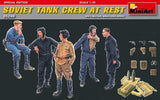 MiniArt Military 1/35 Soviet Tank Crew at Rest (5) w/Weapons & Ammo Boxes Kit