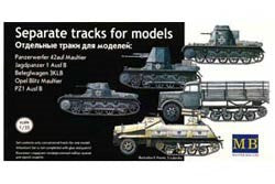 Master Box Ltd 1/35 Separate Tracks for Pz 1 Ausf B, Opel Blitz Mualtier, JagdPz 1 Ausf B, PzWerfer 42auf Maultier & BefeglWg 3KLB Kit