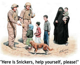 Master Box Ltd 1/35 Here is Snickers! US Soldiers, Eastern Woman w/Children & Dog (8) Kit