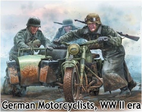 Master Box Ltd 1/35 German Motorcyclists WWII Era (4) Kit