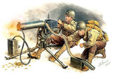 Master Box Ltd 1/35 WWII US Machine Gunners (2) w/Browning M1917A1 MG Kit