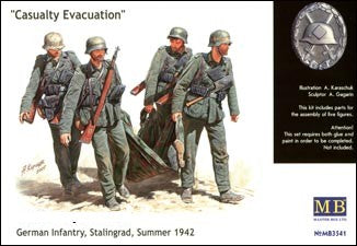 Master Box Ltd 1/35 Casualty Evacuation German Infantry Stalingrad Summer 1942 (5) Kit