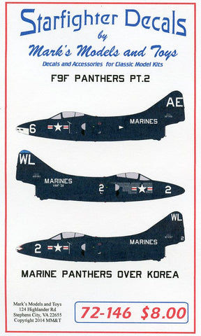 Starfighter Decals 1/72 F9F Panthers Pt.2 Marines over Korea for HBO