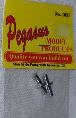 Pegasus Hobbies Cars 1/24-1/25 Slim Style Pumps w/Groovies (Billet Aluminum) (2)