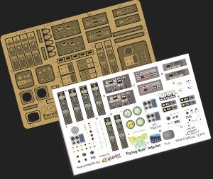 Paragraphix Details 1/32 Voyage to the Bottom of the Sea: Flying Sub Interior Photo-Etch & Decal Set for MOE
