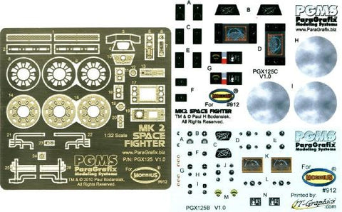 Paragraphix Details 1/32 Battlestar Galactica: Viper Mk II Photo-Etch & Decal Set for MOE
