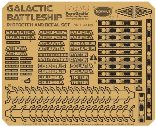 Paragraphix Details 1/4105 Battlestar Galactica: BS75 Spaceship Super Photo-Etch & Decal Set for MOE