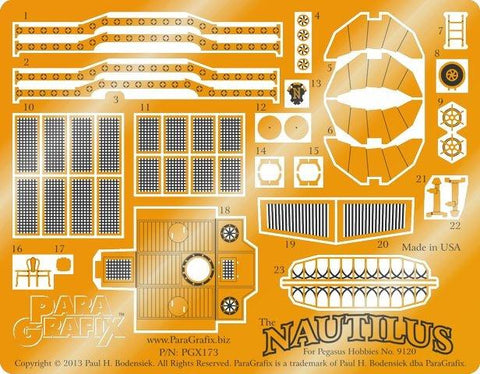 Paragraphix Details 1/144 20,000 Leagues Under the Sea: The Nautilus Submarine Photo-Etch Set for PGH