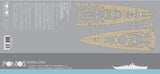 Pontos Model 1/350 German Bismarck Type R Wood Deck for RVL