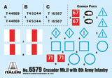 Italeri Military 1/35 Crusader Mk. II with 8th Army Infantry Kit