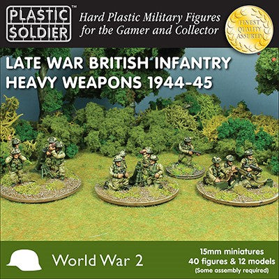 Plastic Soldier 15mm Late WWII British Infantry (40) w/Heavy Weapons Kit