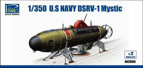Riich Model Ships 1/350 USN DSRV1 Mystic Deep Submergence Rescue Vehicle (2) Kits