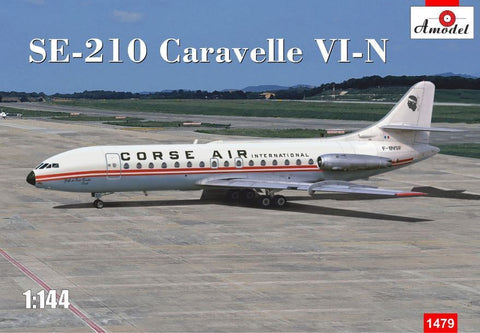 A Model From Russia 1/144 SE210 Caravelle VI-N Corse Air International Commercial Airliner Kit