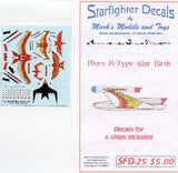 Starfighter Decals Star Trek: R-Type Warbirds Markings for 6 Ships