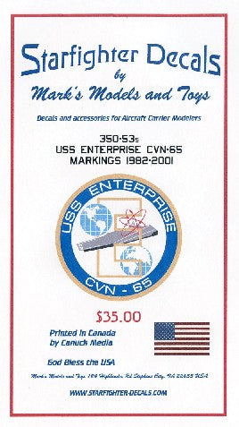 Starfighter Decals 1/350 USS Enterprise CVN65 1982-01 for TAM