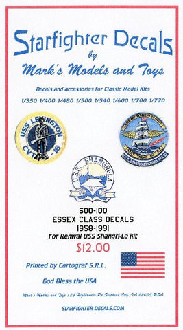 Starfighter Decals 1/500 USS Shangri-La 1958-1991 Essex Class for RMX