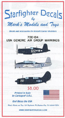 Starfighter Decals 1/700 USN Generic Air Group Markings 1944-45