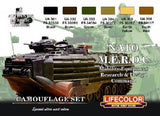 Lifecolor Acrylic NATO MERDC Camouflage Acrylic Set (6 22ml Bottles)