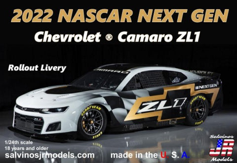 Salvinos Jr. 1/24 2022 NASCAR Next Gen Chevrolet Camaro ZL1 Race Car (Rollout Livery) Kit