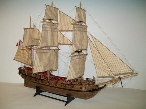Soclaine 1/50 LeTonnant 3-Masted 1793 French Privateer Merchant Ship Kit