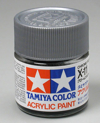 Tamiya Acrylic X11 Gloss Chrome Silver 23 ml Bottle