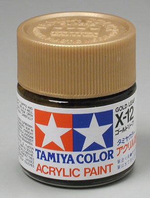 Tamiya Acrylic X12 Gloss Gold Leaf 23 ml Bottle